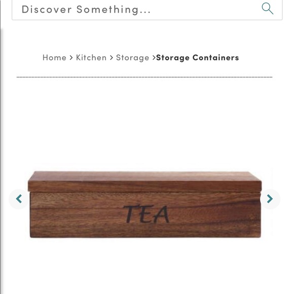 Acacia Wood Tea Storage Box from World Market - Picture 1 of 9